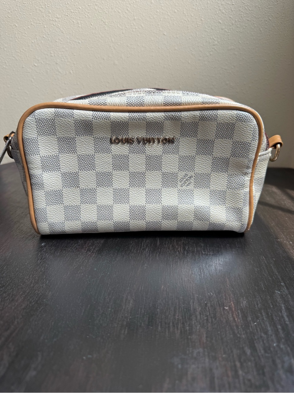 Checkered White Damier Azur Crossbody Bag
